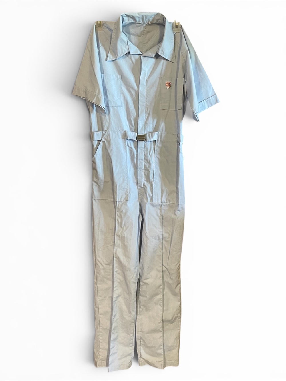 Vtg 70s Sears Work N Leisure Jumpsuit Blue Coveralls Mechanics Boilersuit